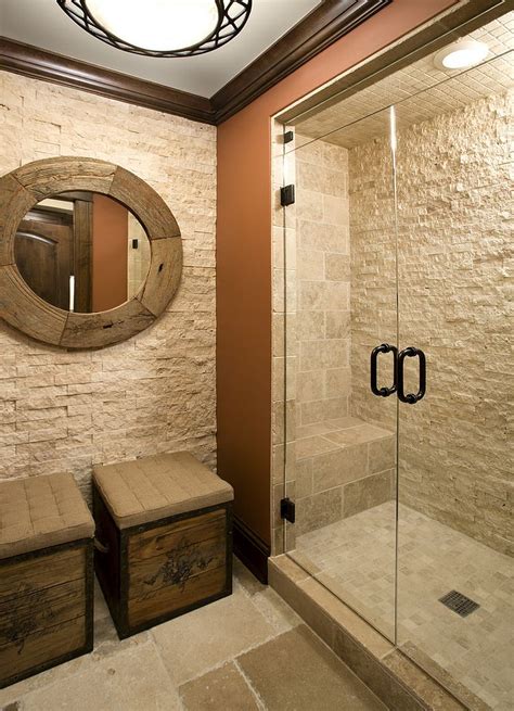 Bathroom Stone Wall