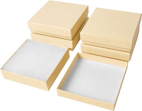 batifine Cardboard Gift Boxes, 3.5x3.5x1 Inch, Bulk Cotton Fi...