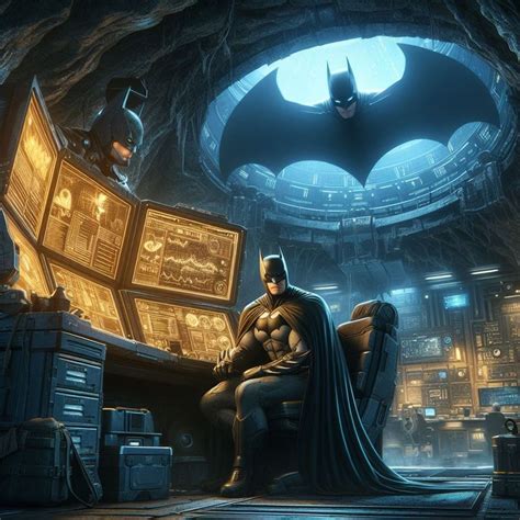 batman dentro de la baticueva look