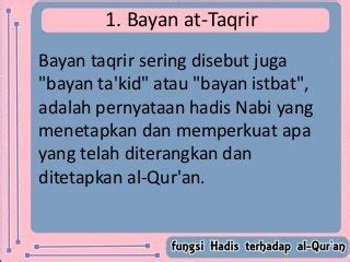 Bayan At Taqrir
