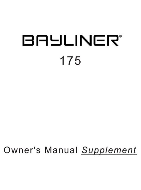 Read Bayliner 175 Owners Manual 