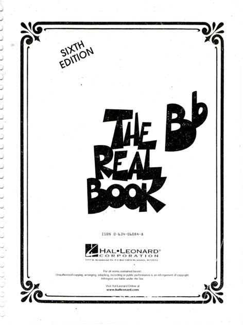 bb real book 6th edition