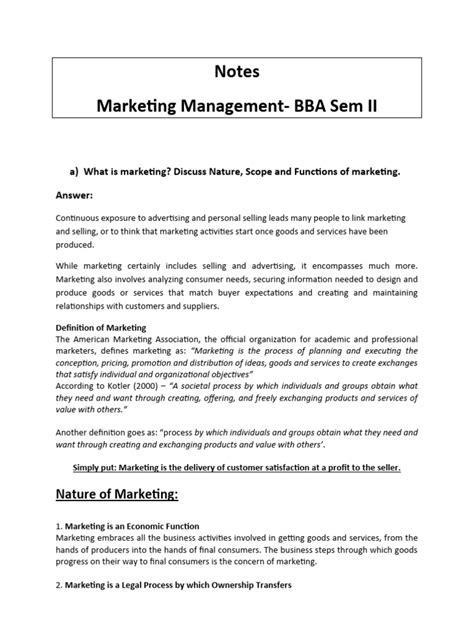 Bba Service Marketing Notes Of Pokhara University