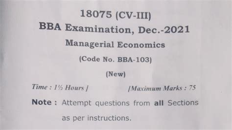 Download Bba First Semester Managerial Economics 