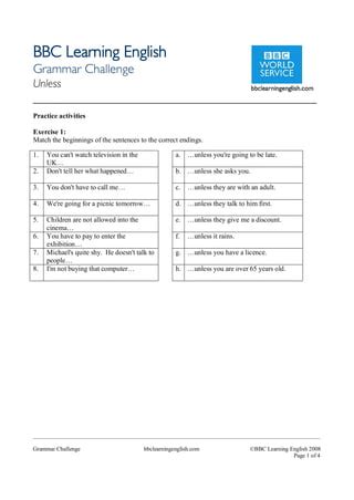 Bbc Learning English Grammar Challenge