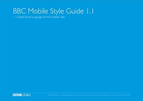 Read Bbc Mobile Style Guide 