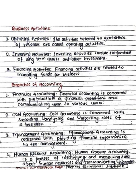 bbs 1st year account notes
