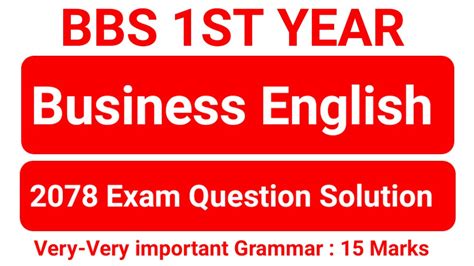 Read Bbs 1St Year English Solution 