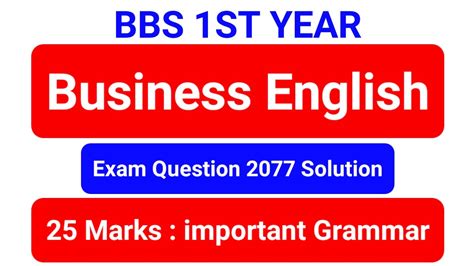 Read Bbs 1St Year English Solution 