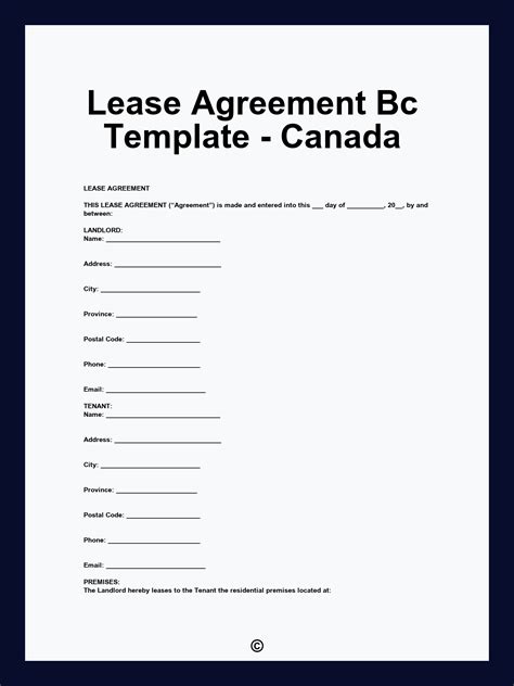 Bc Lease Agreement