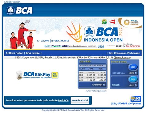 bca internet banking login