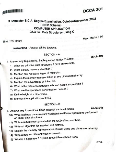 Bca Second Sem English Question Paper