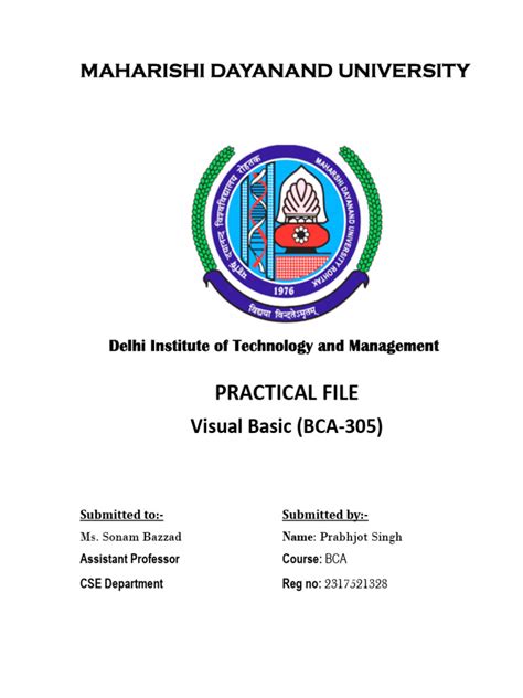 Bca Visual Basic Tutorial For Hospital Management