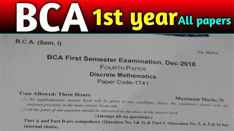 Download Bca 1St Sem Question Papers 