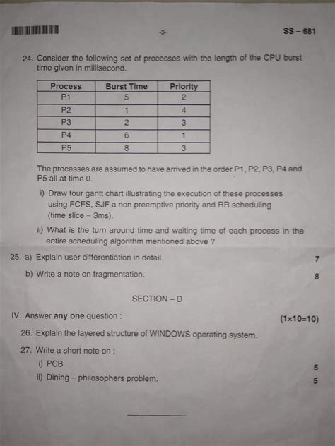 Download Bca 3Rd Sem Operating System Question Papers 