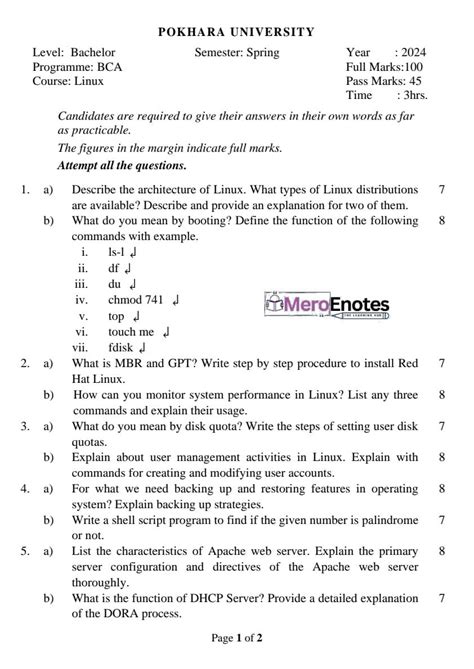 Read Online Bca Linux Question Paper 