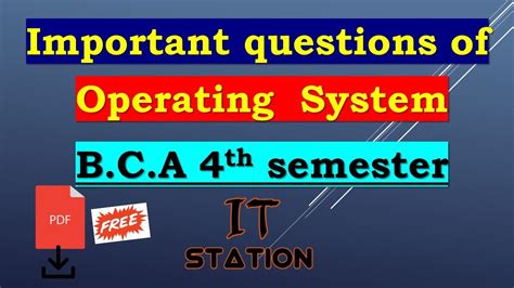 Full Download Bca Os Question With Answer 