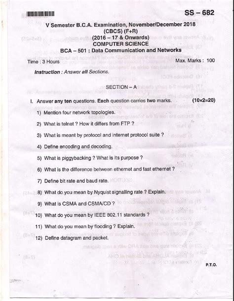 Download Bca Question Paper Computer Network 