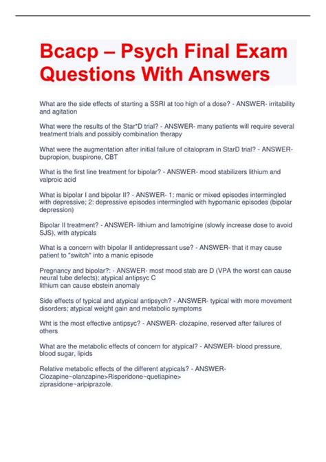 bcacp test questions