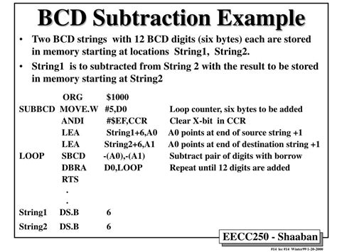 Bcd Subtraction