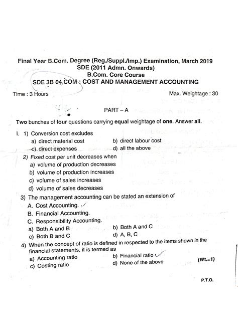 bcom model question
