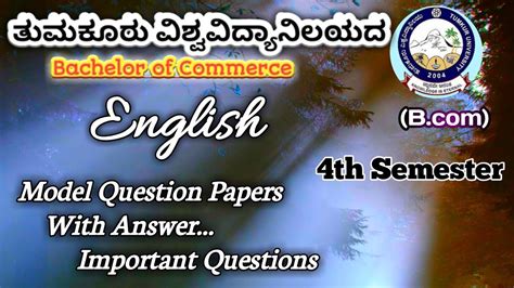 Read Online Bcom 4Thsemester English Question Paper 