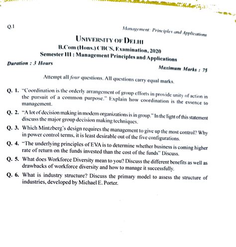 Read Bcom Hons Entrance Test Sample Paper 