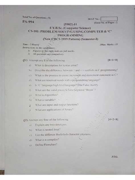 Bcs Question Paper