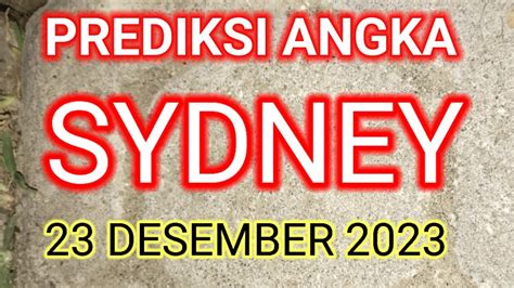 BD SDY HARI INI 🧽 Prediksi Togel Sidney Hari Ini