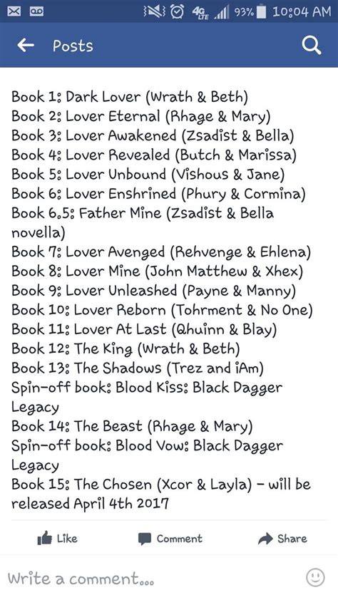 Bdb Series In Order