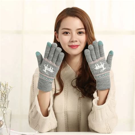 bdti 1Pair Soft Thick Winter Warm Touch Screen Gloves Knitted Gloves …