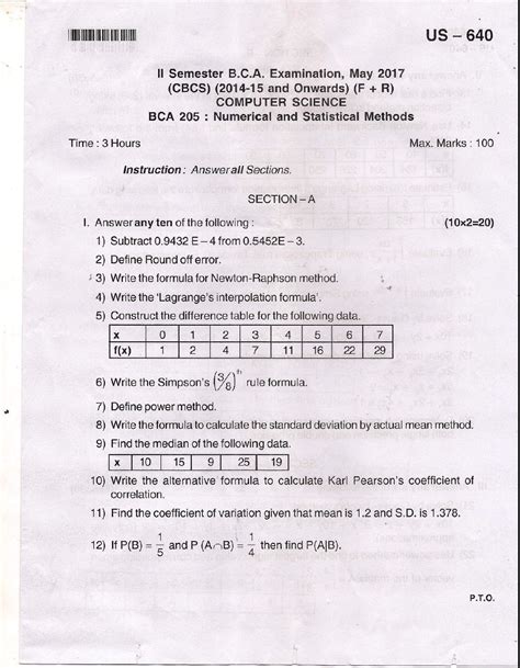 Full Download Bdu Numerical Analysis And Statistics Question Paper 