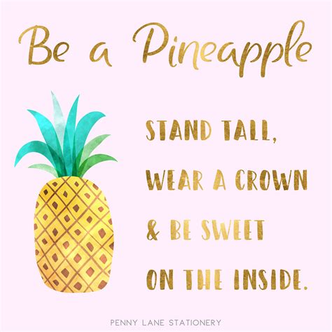 Be A Pineapple Stand Tall Wear A Crown And Be Sweet On The Inside Weekly And Monthly Planner With Inspirational Quotes 5 X 8