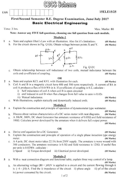 Full Download Be1St Year Electrical Question Papers 