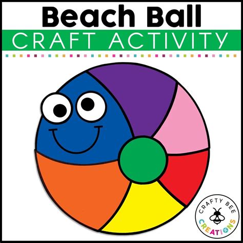 Beach Ball Craft Activity Crafty Bee Creations Beach Ball Pattern Template - Beach Ball Pattern Template
