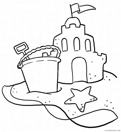 Beach Coloring Pages Sand Castle Coloring4free Sand Castle Coloring Page - Sand Castle Coloring Page