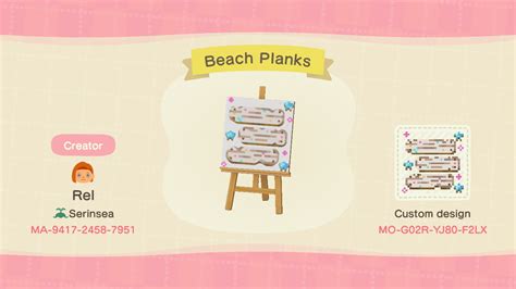 beach planks and starfish designed by rel of... ACNH Custom Designs