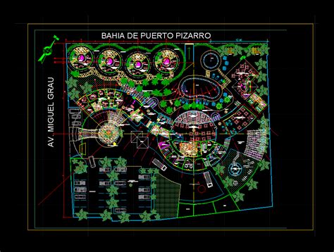 beach resort plan dwg