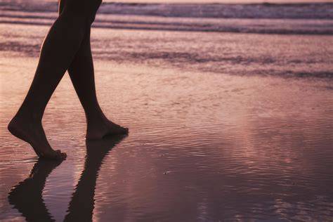 beach walking nude