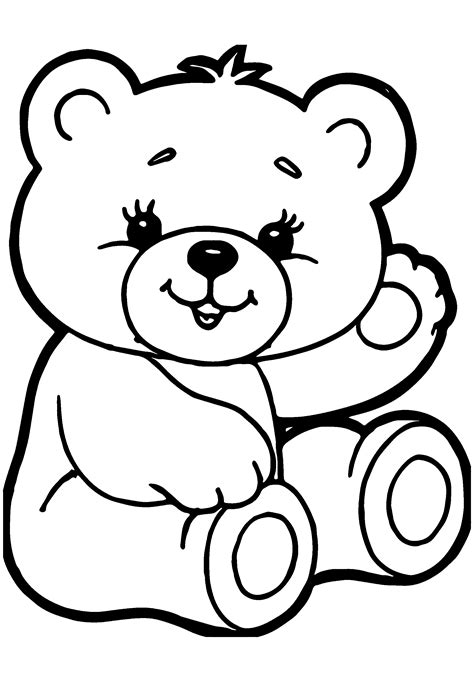 Bear Coloring Page Free Printable Coloring Pages Bear Pictures To Colour - Bear Pictures To Colour