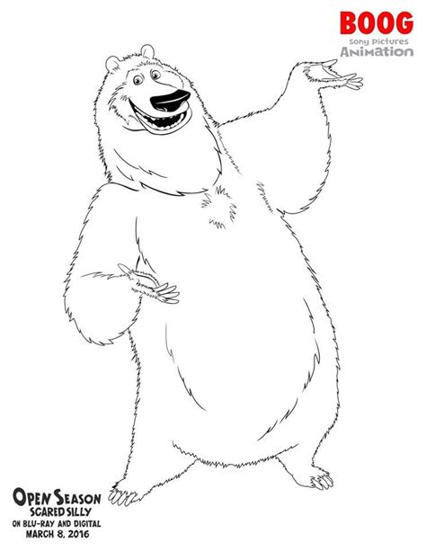 Bear Coloring Pages Preschool   Open Season Coloring Pages For Kids Printable Free - Bear Coloring Pages Preschool
