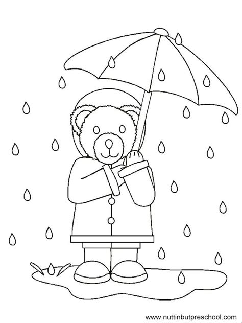 Bear In A Rainy Day Coloring Page Free Coloring Picture Of A Bear - Coloring Picture Of A Bear