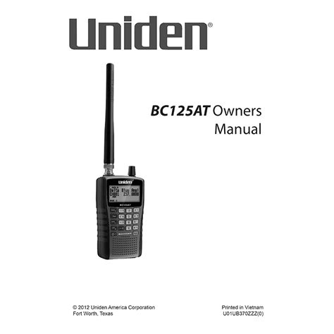 Bearcat Bc 12 Scanner Manual