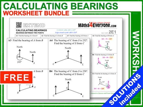 Bearings Worksheets With Answers Mr Barton Maths Measuring Around Worksheet Answers - Measuring Around Worksheet Answers