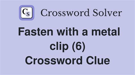 beat metal? (6) Crossword Clue Wordplays.com