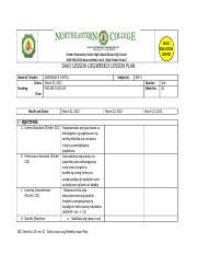 bec lesson plan in msep 5