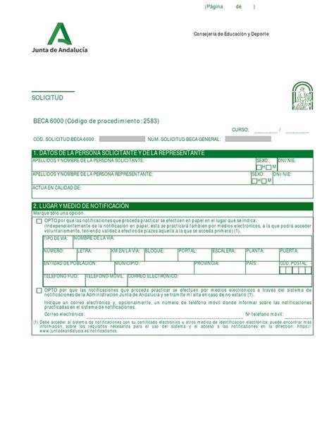 Beca 6000 Solicitud