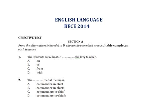 Read Online Bece 2014 Examiners Guide 