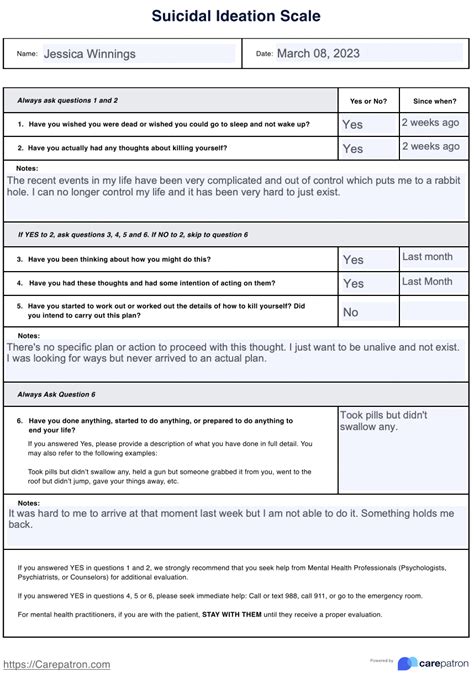 Beck Suicidal Ideation Scale
