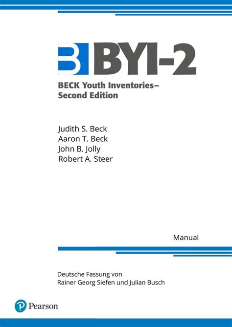 Full Download Beck Youth Inventory 